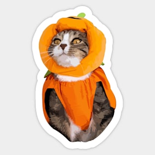 Funny cats halloween sticker Sticker